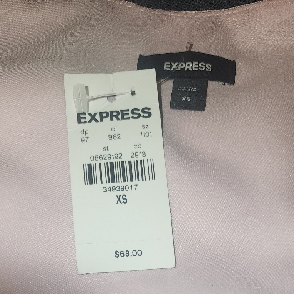 Express Light Pink Ruffled Blouse - Picture 5 of 5